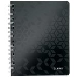 Leitz "Wow", Spirálový sešit černá čtverečkovaný A5 – Zboží Živě