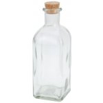 Láhev skleněná 500ml na olej/ocet, hranatá, korková zátka – Zbozi.Blesk.cz