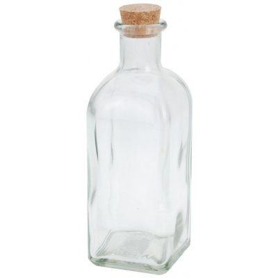 Láhev skleněná 500ml na olej/ocet, hranatá, korková zátka – Zbozi.Blesk.cz