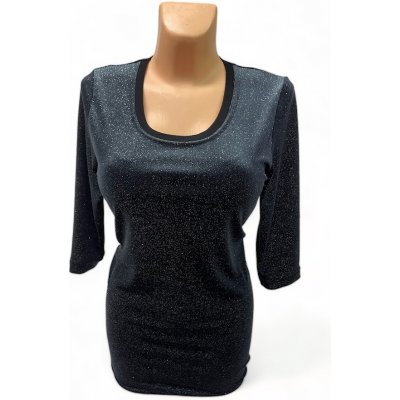 Drahstyl společenská sametová halenka v černé – Zboží Dáma