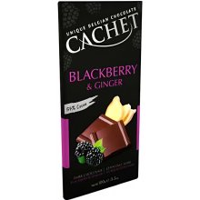 Cachet Hořká čokoláda 57% ostružina a zázvor 100 g