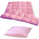 Lina Souprava růžová 10% prachového peří zbytek obsahuje kvalitní husí drané peří 140x200 70x90 – Zboží Dáma