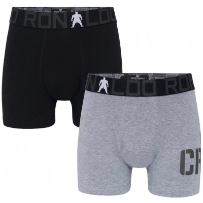 Fan-shop 2pack dětské boxerky CR7 Bamboo black-grey – Zboží Dáma