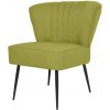 Křeslo vidaXL koktejlová židle zelená textil 244099