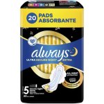 Always Ultra Secure Night Extra vložky 20 ks – Zboží Mobilmania