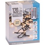 Koopman Světelný LED řetěz 120 diod teplá bílá zelený kabel 12 m – Hledejceny.cz