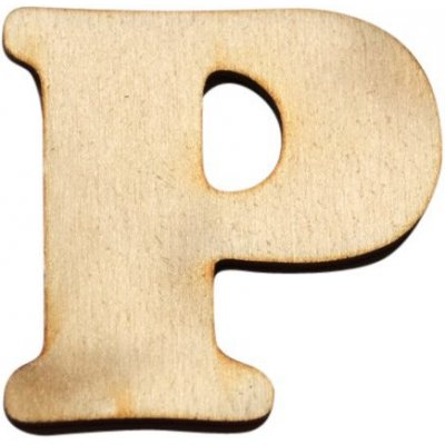 Dřevěná písmena Písmeno: P 4x4cm – Zboží Dáma