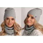 Fashionweek Exkluzivní alpakový zimní set čepice a šála ZIZI-AL1 šedý – Hledejceny.cz