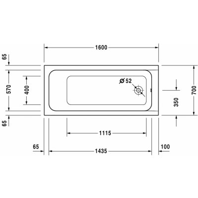 Duravit D-Code 160 x 70 cm 700096000000000