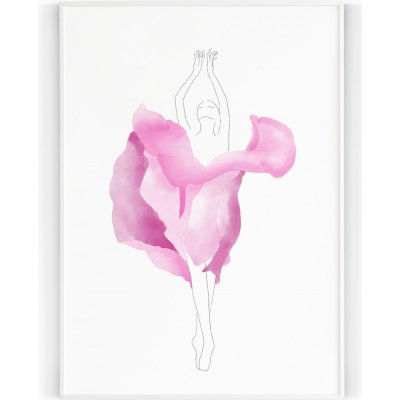Plakát / Obraz Baletka Napnuté plátno na dřevěném rámu 61 x 91,5 cm – Zboží Mobilmania