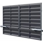Brána POLARGOS Mistral 300 x 150 cm dvoukřídlá Zn + 7016 antracit vč. pohonu – Sleviste.cz