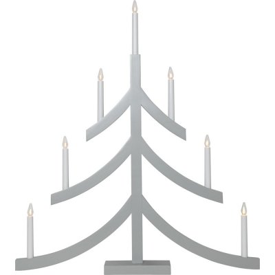 Star trading Dřevěný adventní LED svícen PAGOD V.79cm šedý – Hledejceny.cz