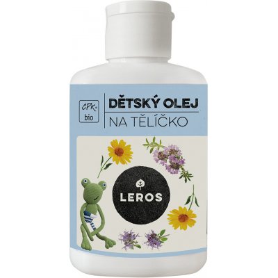 LEROS BIO DĚTSKÝ OLEJ NA TELÍČKO s mateřídouškou a měsíčkem 100 ml