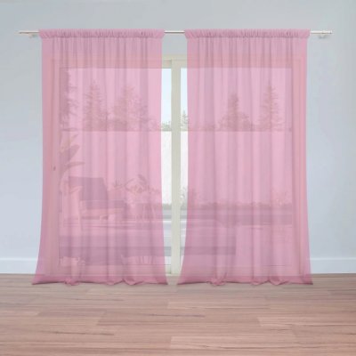 Záclony Azalkově růžová: 2 ks - 150x250 cm - Sablio – Hledejceny.cz