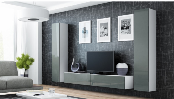 Cama VIGO 4 bílá šedá lesk