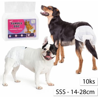 Kawaii 154637 Jednorázové pleny pro psy SSS 14-28 cm bílo-růžová 10 ks – Hledejceny.cz
