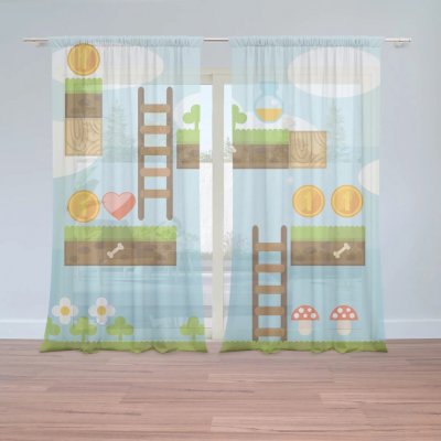 Sablio Záclony Videohra 2: 2ks 150x250cm – Zboží Mobilmania