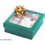 Dárková krabice M s průhledným víkem ZELENÁ – Zboží Živě