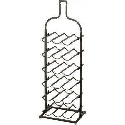 Boltze Home Kovový stojan na víno BOTELLA ve tvaru lahve, výška 91 cm černá – Hledejceny.cz
