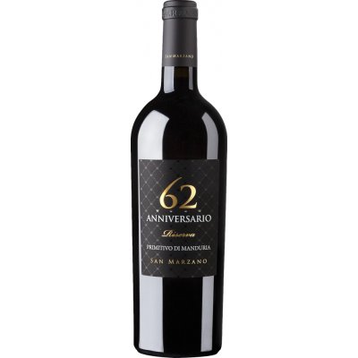 San Marzano 62 Anniversario Primitivo di Manduria Riserva 2019 Červené 14,5% 0,75 l (holá láhev) – Hledejceny.cz