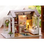 FunPlay 6995 DIY Dřevěný domeček pro panenky s příslušenstvím obývací pokoj 15x20,6x11,8cm – Zboží Dáma