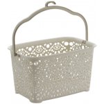 Mega Plast Košík na kolíčky Monako 13 x 23,5 x 15,5 cm světle šedý – Zboží Dáma