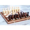 Šachy Dřevěné šachy Zbrojnoši intarzie