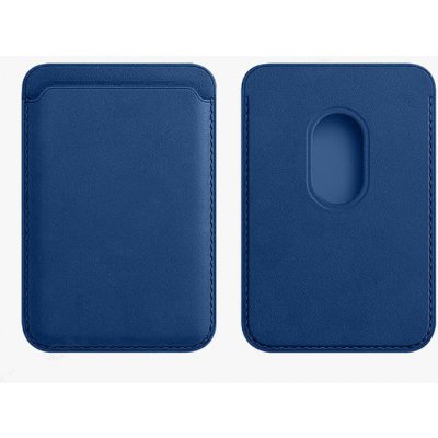 Pouzdro SES Luxusní magnetické na kreditní karty Apple iPhone 12 - modré ekokůže