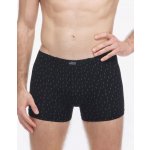 Gina pánské boxerky s kratší nohavičkou, kratší nohavička, šité, s potiskem Eco Bamboo 73129P tm. šedá olivová – Zboží Dáma