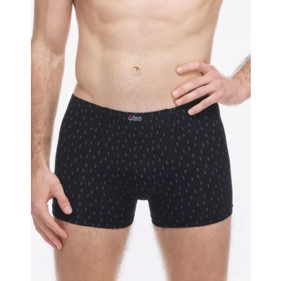 Gina pánské boxerky s kratší nohavičkou, kratší nohavička, šité, s potiskem Eco Bamboo 73129P tm. šedá olivová – Zboží Dáma