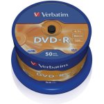 Verbatim DVD-R 4,7GB 16x, Advanced AZO, cakebox, 50ks (43548) – Sleviste.cz
