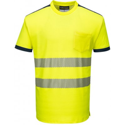 Portwest Tričko HiVis PW3 T181 krátký rukáv reflexní Žlutá/navy 4XL – Sleviste.cz