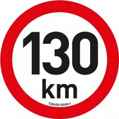 Compass Samolepka omezení rychlosti 130 km/h reflexní (200 mm), 34477 – Zboží Mobilmania
