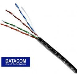 Datacom 13861 UTP drát CAT5E PE, 100m, černý