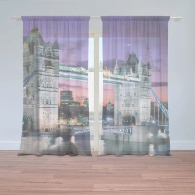 Sablio Záclony Tower Bridge: 2ks 150x250cm – Hledejceny.cz