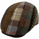 Fiebig Headwear since 1903 zimní hnědá vlněná bekovka Harris Tweed patchwork – Hledejceny.cz