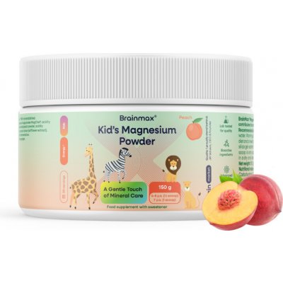 BrainMax Kids Magnesium Powder Peach 150 g – Hledejceny.cz