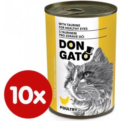 Dibaq DON GATO kočka drůbeží 10 x 415 g – Sleviste.cz