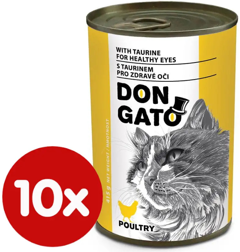 Dibaq DON GATO kočka drůbeží 10 x 415 g