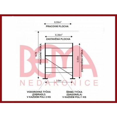 Comipont Kostka lešení 8,55 m² – Zboží Mobilmania