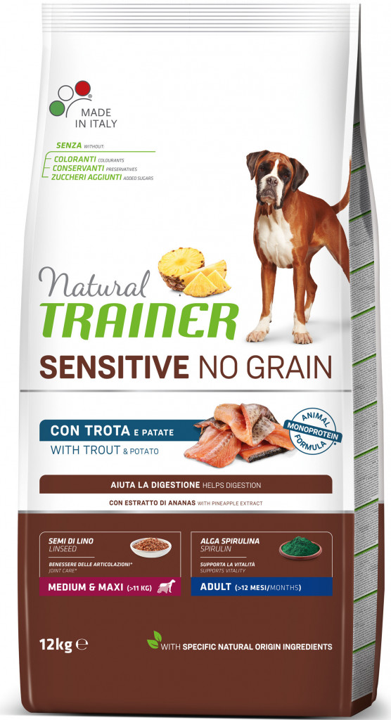 Trainer Sensitive No Gluten Adult M/M Fish&Maize 12 kg