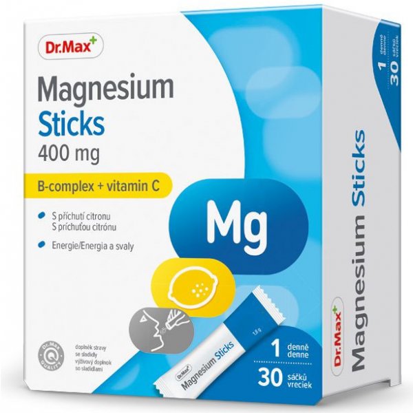 Dr.Max Magnesium Sticks 400 mg 30 sáčků od 179 Kč - Heureka.cz