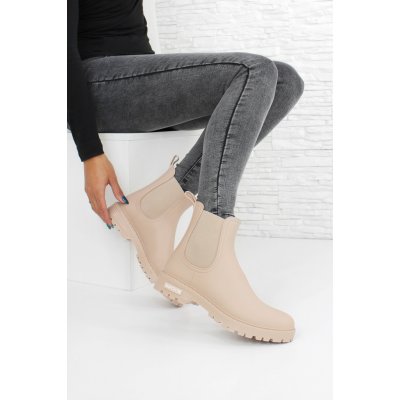 Fashion chelsea holínky U1124BE béžové – Zboží Dáma