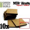 Příslušenství ke společenským hrám MDF Bases Square 40 mm Green Stuff World