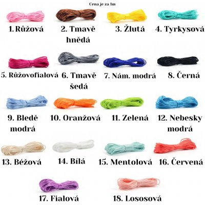 Nylonový provázek 1,5mm Barva: 10. Oranžová – Zboží Dáma