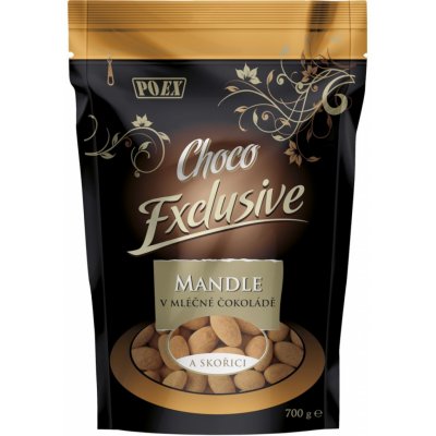 Poex Choco Exclusive Mandle v mléčné čokoládě se skořicí 700 g – Zbozi.Blesk.cz