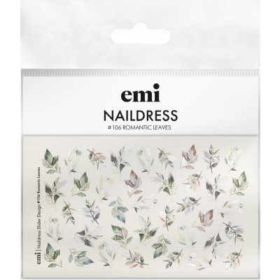 E.Mi Vodolepka Naildress Slider Design 106 Romantic Leaves – Zboží Dáma