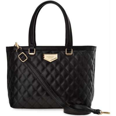 Monnari Klasická dámská kabelka prošívaná shopper bag velký kufřík přes rameno černá – Zboží Mobilmania
