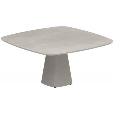 Royal Botania Betonový jídelní stůl Conix, 150x150x75 cm, podnož beton cement grey, deska keramika černá – Hledejceny.cz