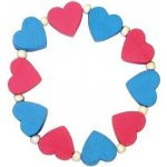 Dětský náramek s růžovými a modrými srdíčky – Zboží Dáma